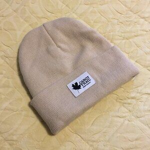 Coffee Cream Chunky Knit Beanie - Soft Neutral Winter Toque [One Size]